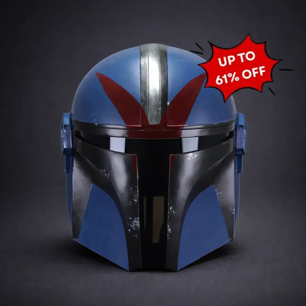 Blue Mandalorian Commmander Trooper - helmet